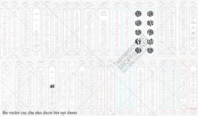 file vector cnc chu nho decor bia mo 